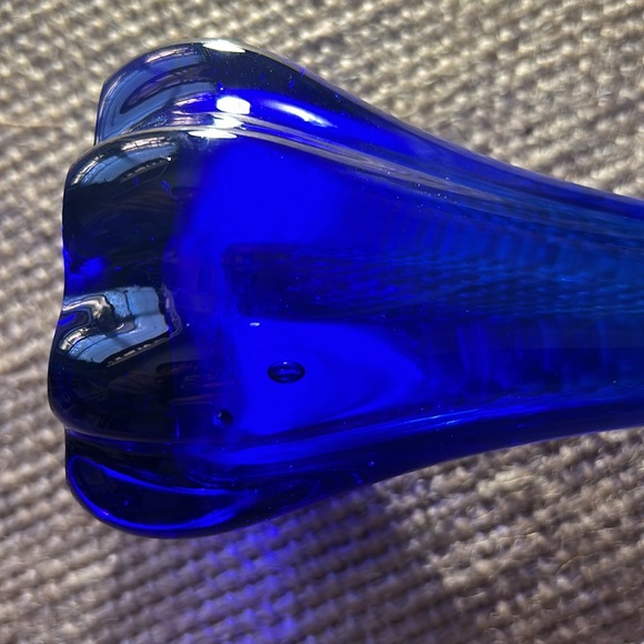 Vintage Norleans Swung Vase, Five Finger Cobalt Blue Collection - Picture 8 of 8